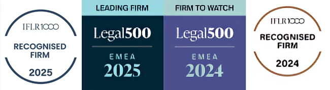 IFLR1000 Recognised Firm 2025 and 2024; Legal 500 EMEA Leading Firm 2025 and Firm to Watch 2024