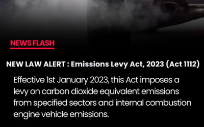 New Law Alert: Emissions Levy Act, 2023 (Act1112)